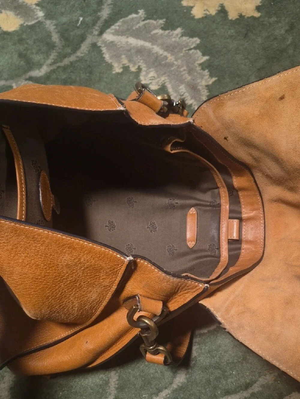 Leather Messenger Bag - Tan Shoulder Briefcase